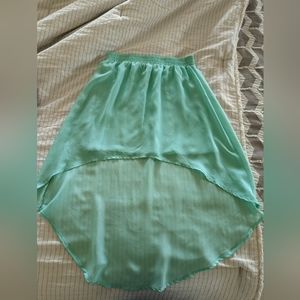 Sage Green High Low Skirt